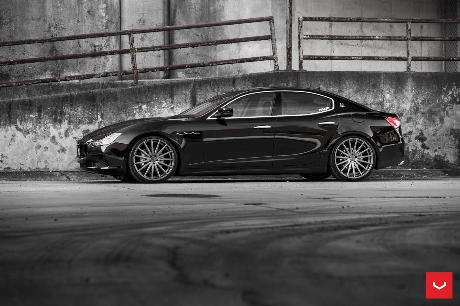 Black Maserati Ghibli Looking Fly On Custom Polished Silver Wheels | Carscoops