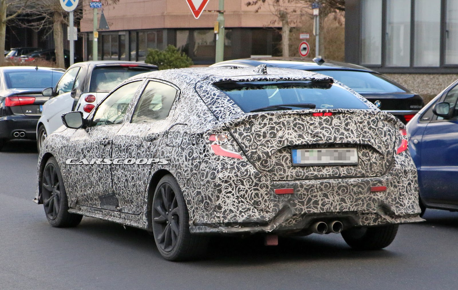 Hondas 2017 Civic Hatch Caught Undercover Could Be The Si Or Type