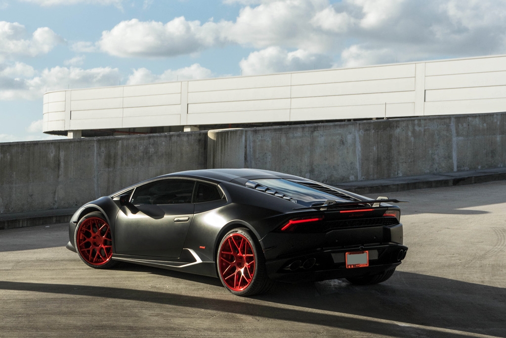 Matte Black Wrap And Red Rims Are A Nice Combo For The ...