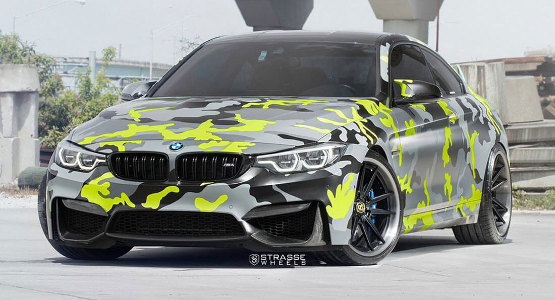 BMW M4 Coupe Gets A Colorful Camo Wrap And New Wheels ...